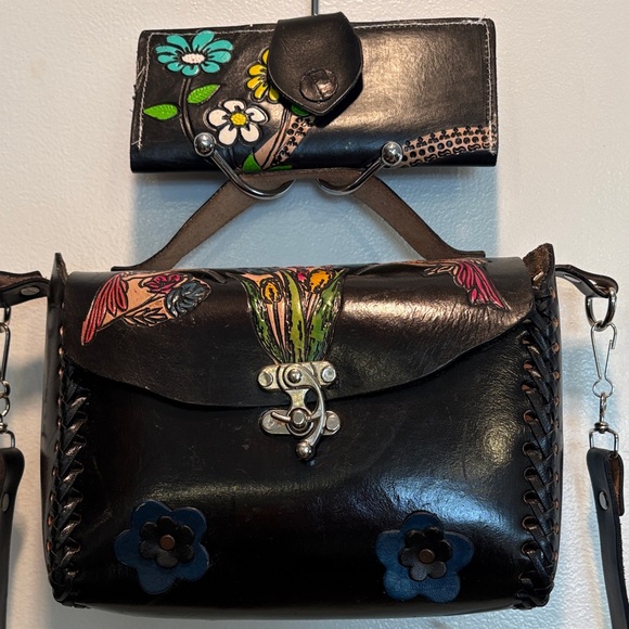 Handbags - Handmade Mexican Leather bag with matching wallet